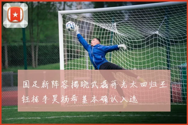 国足新阵容揭晓武磊蒋光太回归王钰栋李昊杨希基本确认入选